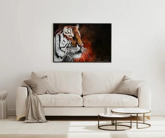 Roar of The Tiger Acrylic on Canvas - Canvas by Priyank & Khushboo