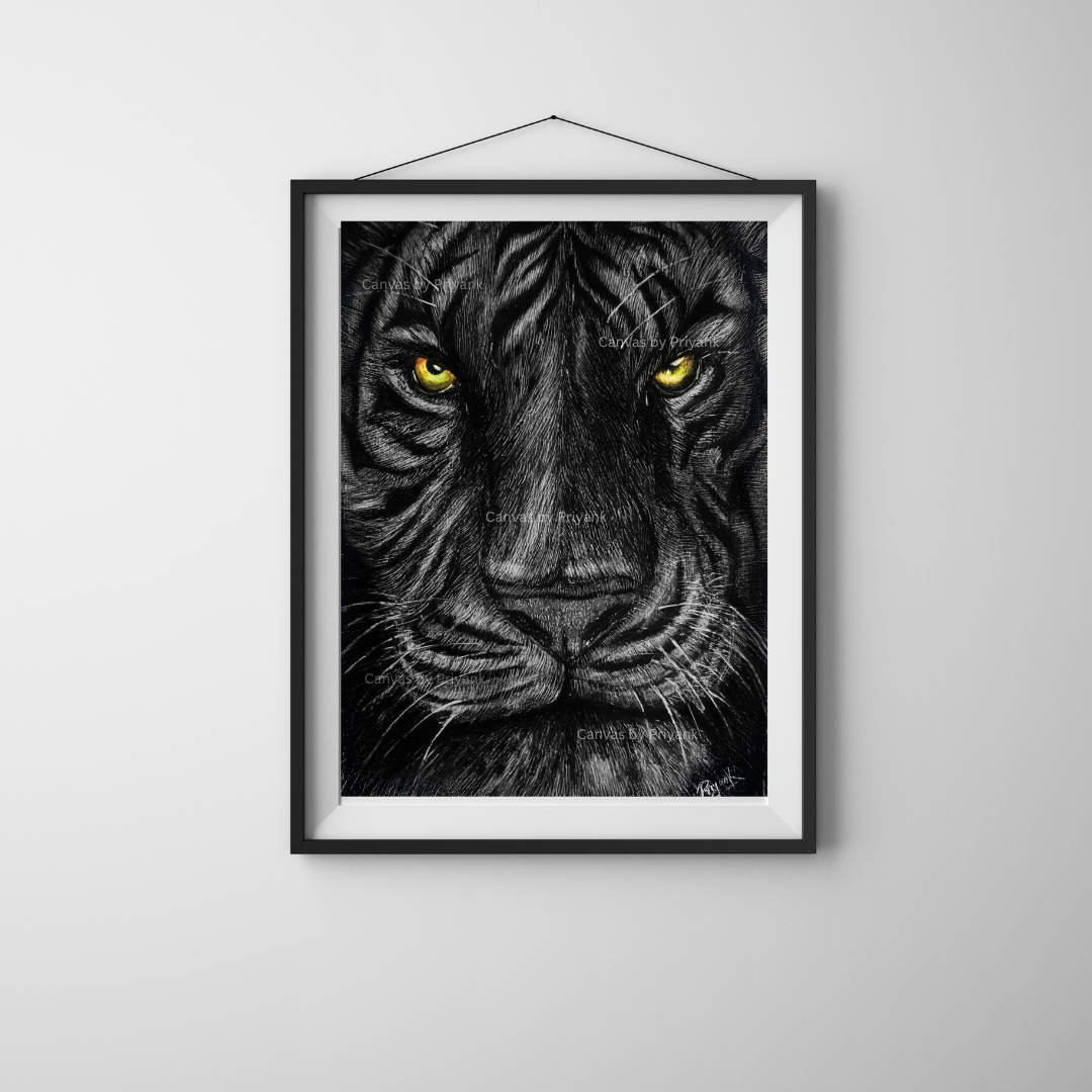Silent Tiger in Charcoal