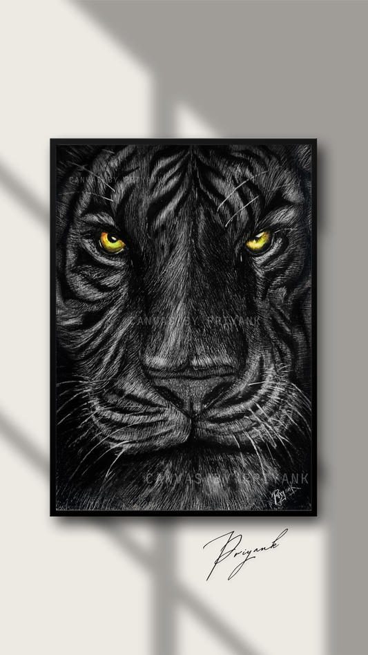 Silent Tiger in Charcoal