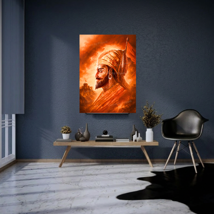 Chhatrapati Shivaji Maharaj Wall Art - Hand-Painted Acrylic Canvas