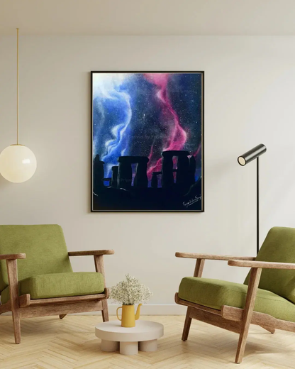 Sky of Hope Original Hand-Painted Acrylic on Canvas 18 x 24 - Canvas by Priyank & Khushboo