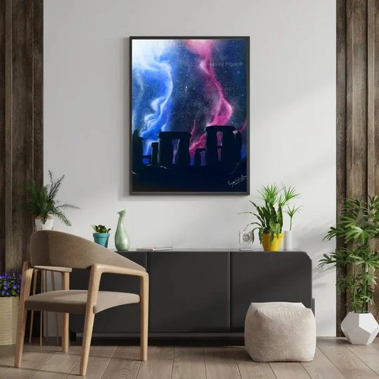 Sky of Hope Original Hand-Painted Acrylic on Canvas 18 x 24 - Canvas by Priyank & Khushboo