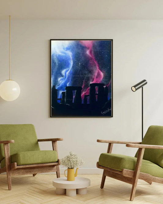 Sky of Hope Original Hand-Painted Acrylic on Canvas 18 x 24 - Canvas by Priyank & Khushboo